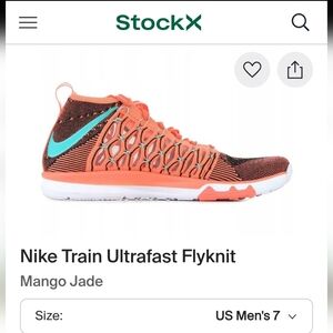 Nike Train Ultrafast Flyknit, 7 Mango Jade